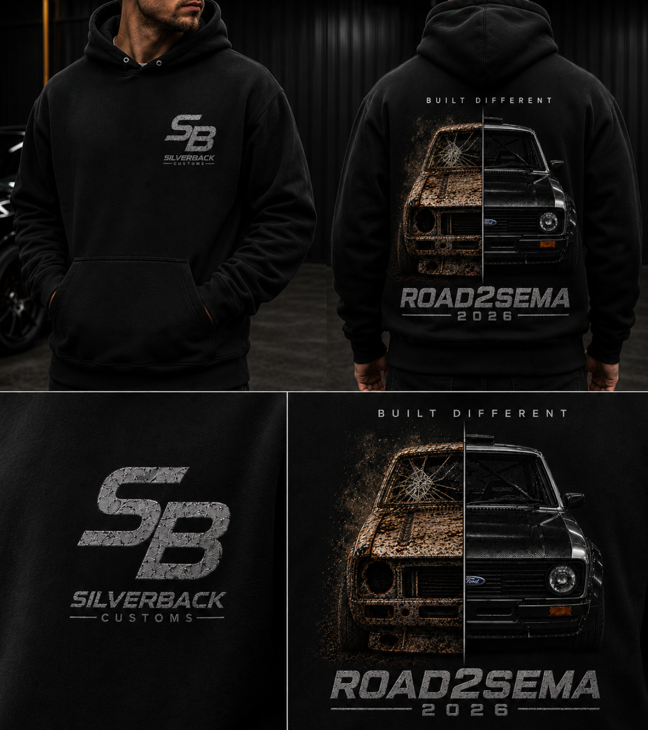 Road2SEMA Split Escort Heavy Weight Hoodie (Pre-Order)